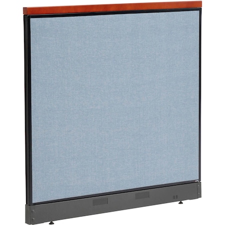 Interion By Global Industrial Interion Deluxe Office Partition Panel with Pass Thru Cable, 48-1/4inW x 47-1/2inH, Blue 277558PBL